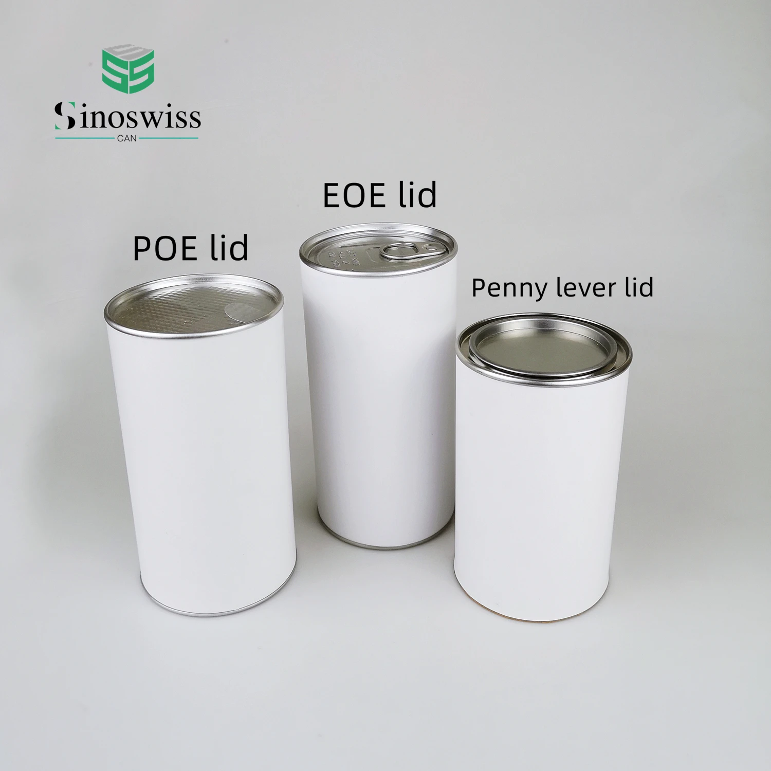 Custom kraft paper core manufacturers food grade composite cans small paperboard tube packaging with EOE POE penny lever lid