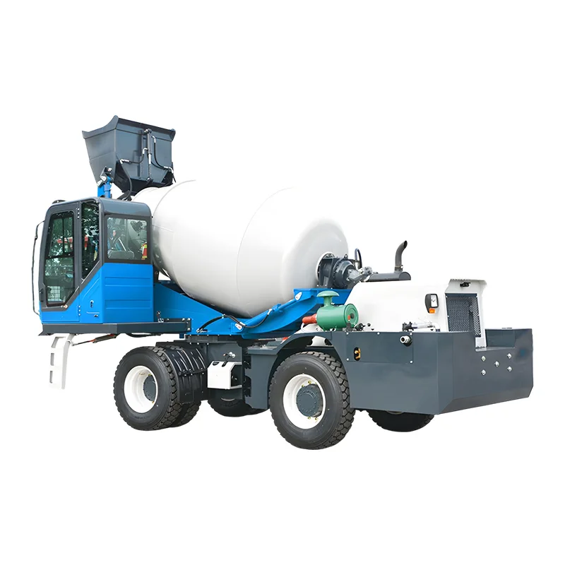 SINOMA Self Loading 4 Wheel Drive Dumper With Concrete Mixer Truck With 270 Degree Rotation