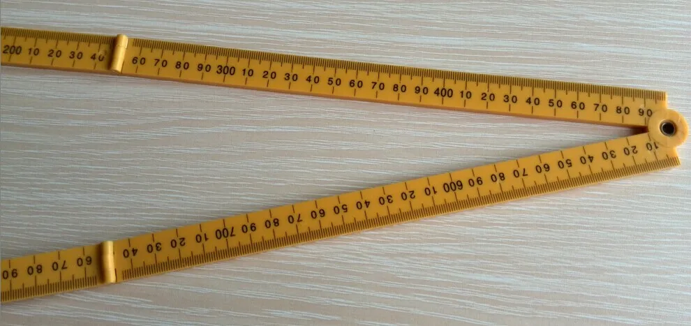 1 метр линейки плотника четыре складной линейки с пластиковым бамбуковым деревянным материалом для шитья и одежды