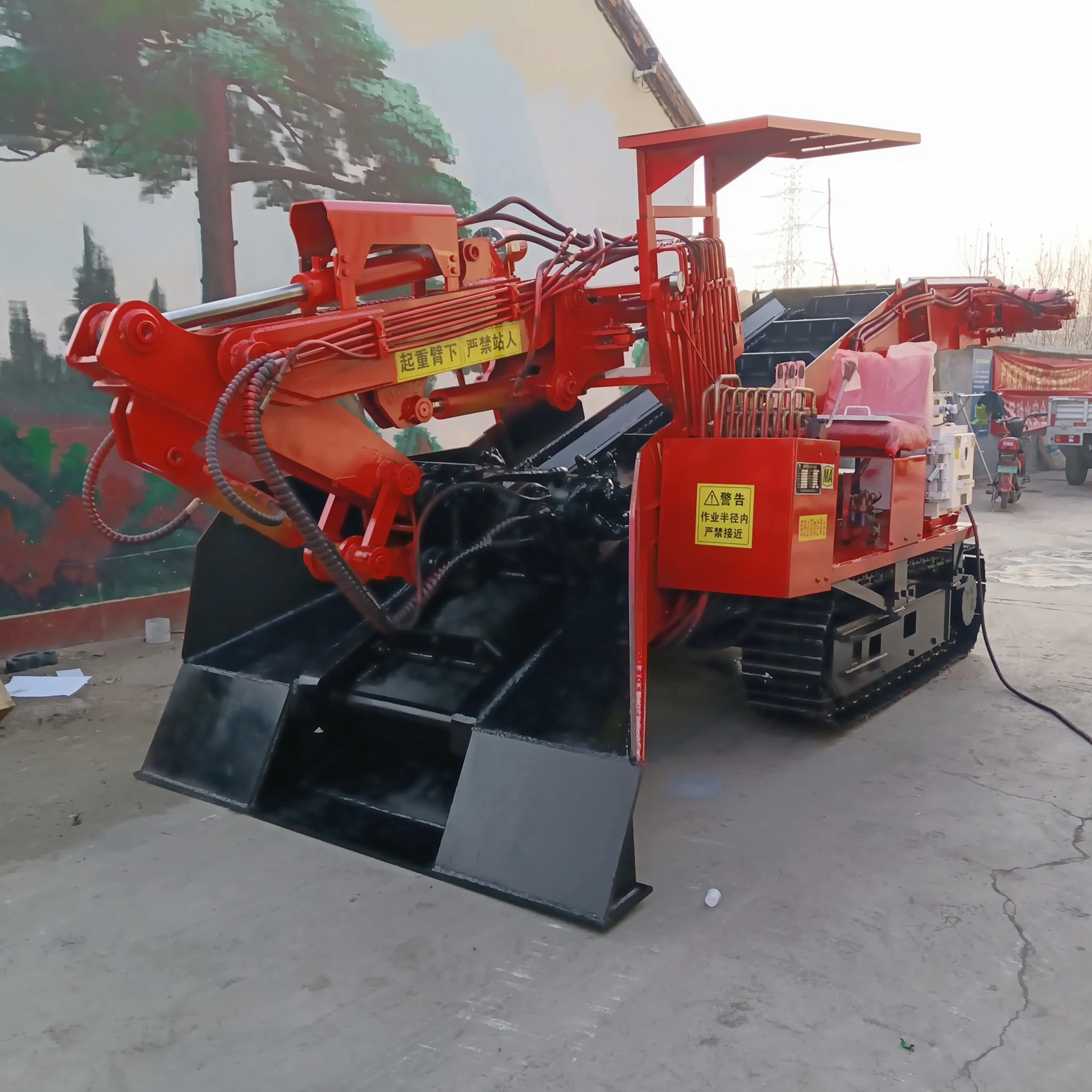 Mine Rock Loading Machine Underground Mining Tunnel Rocker Shovel Mucking Rock Loader For Sale