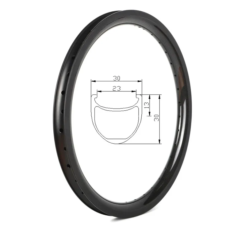hot selling 30mm depth 30mm width 20 inch wheelset 28 holes 406 carbon fiber BMX rims