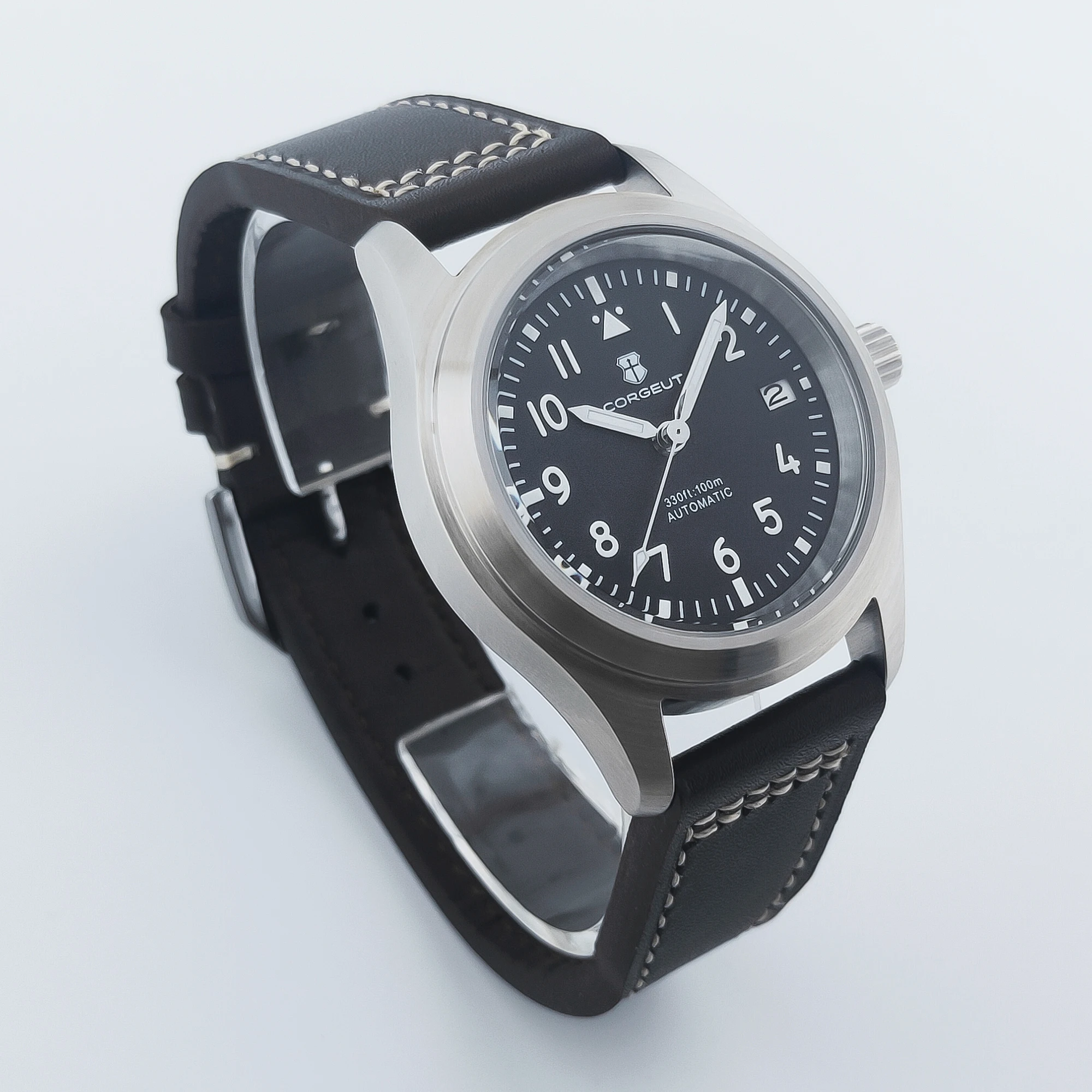 CORGEUT 36mm 39mm Sapphire Leather Strap Luminous 10 ATM Watch NH35A Custom Logo Prince Automatic Men Mechanical Watches