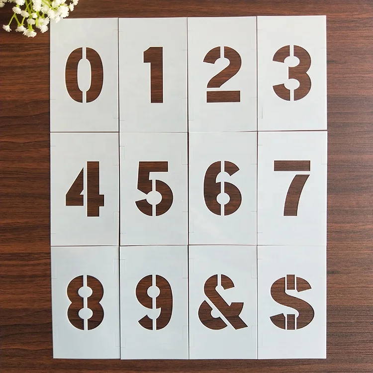 Large Letter Stencils For Painting Alphabet Number Stencil Templates Reusable Lettering