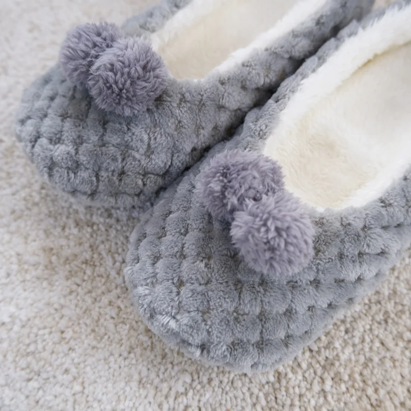 Sock with Non Non-slip Foot Warmers Sock Slippers Solid Soft Low Knit Ballerina Slipper