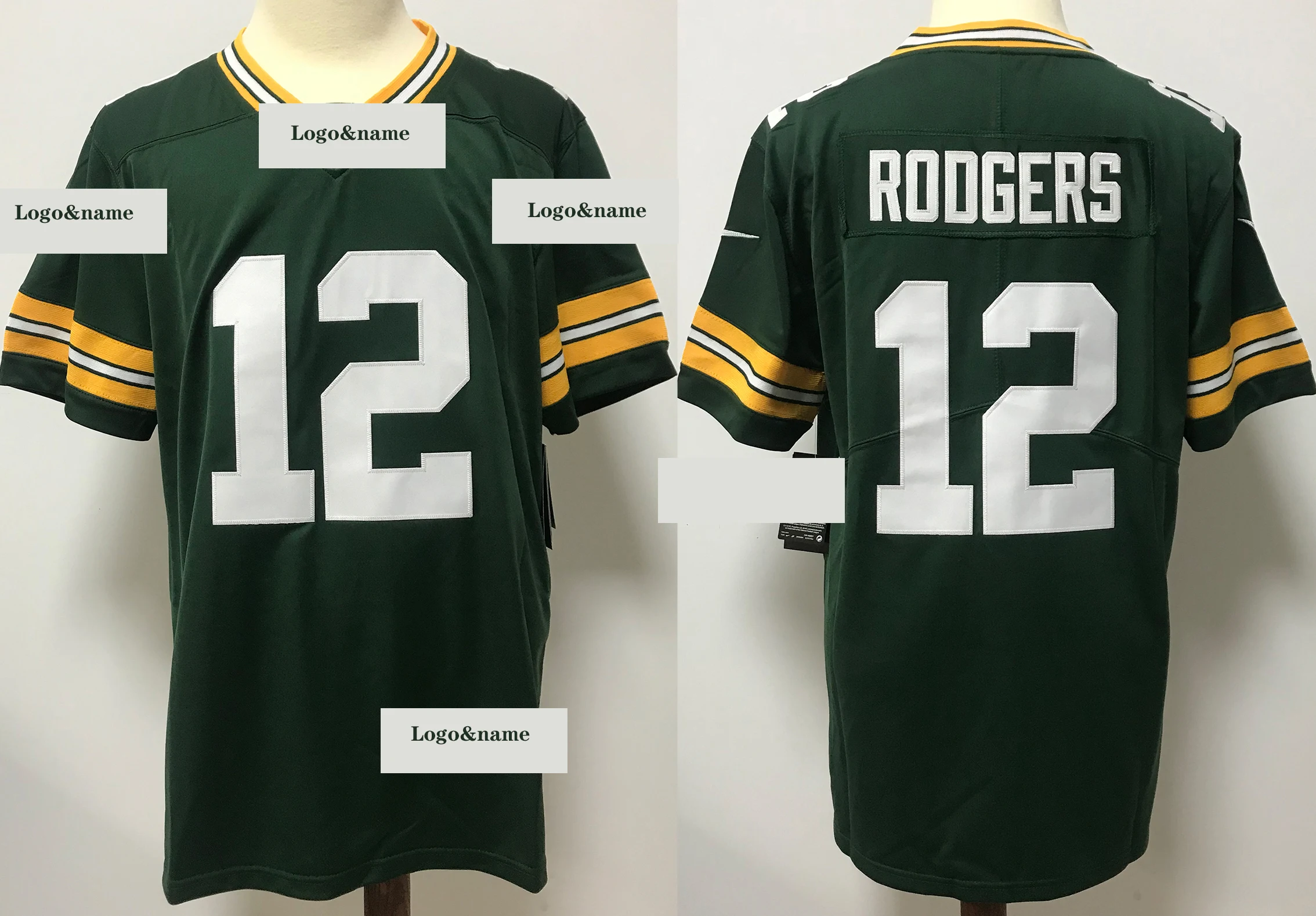 Мужская футболка для американского футбола NF L Green Bay Packer aaron
