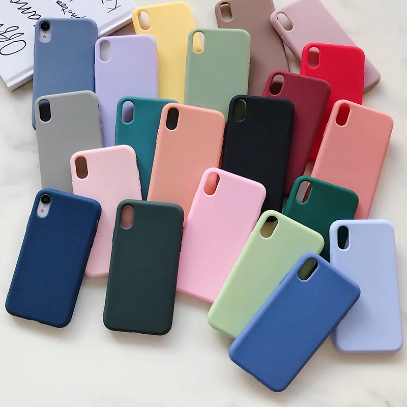 hot  Silicone Tpu Shockproof Back Cover Phone Case For iPhone 13 12 11 Mini Pro Max XR XS X Mobile Coque