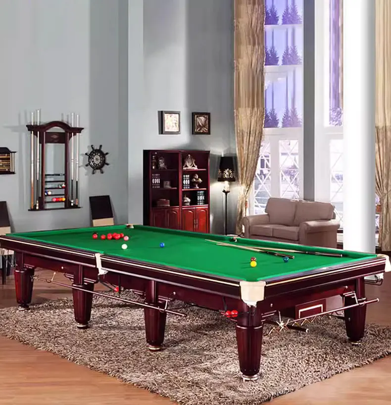Wood Ball Room Commercial Snooker Table Unisex Snooker & Billiard Tables Snooker Board 1100 Standard Adult Household Villa Solid
