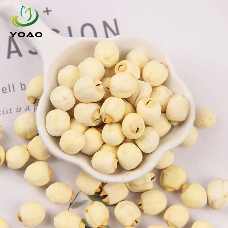Organic Edible Handmade Chinese Herbal High Quality Dried White Lotus Seeds Hand Selected for Cooking Soup Dessert