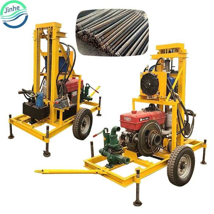 Diesel underground 100m 150m hole drilling rig water well electric truck mounted borehole drilling milling machine
