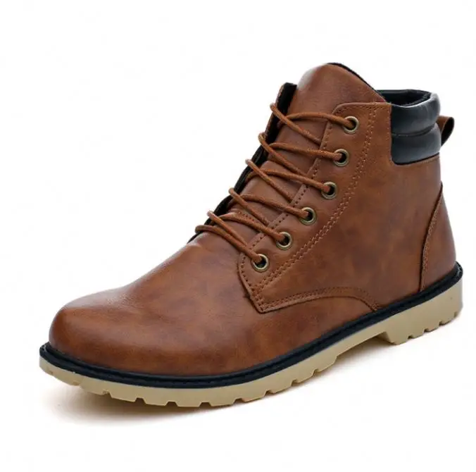 Fashion casual shoes cheap men work snow boots wholesale