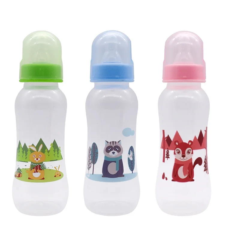 
Arc Body Standard Mouth Baby Feeding Milk Nursing Bottle BPA-free Environmentally-friendly 250ml Baby Bottle 