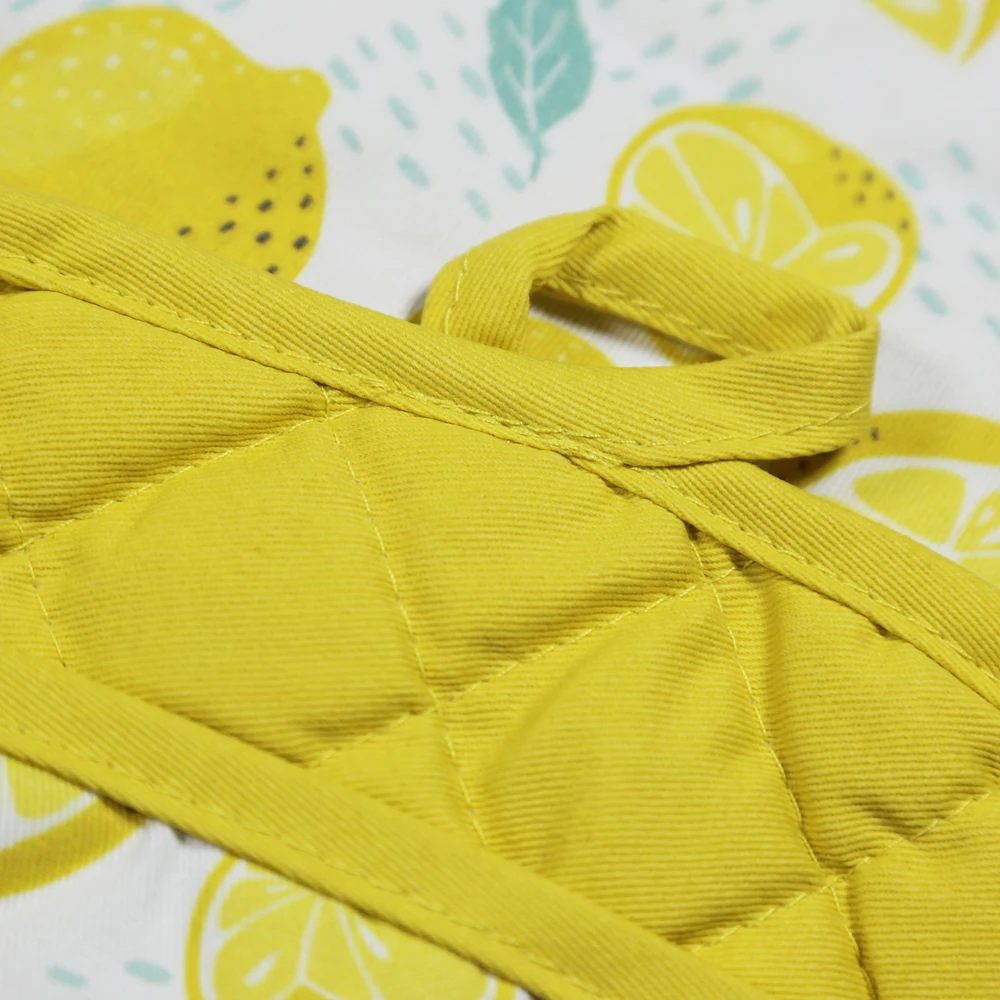 Wholesale Price100% Cotton Custom Logo Cooking Oven Mitts and Pot Holder Set