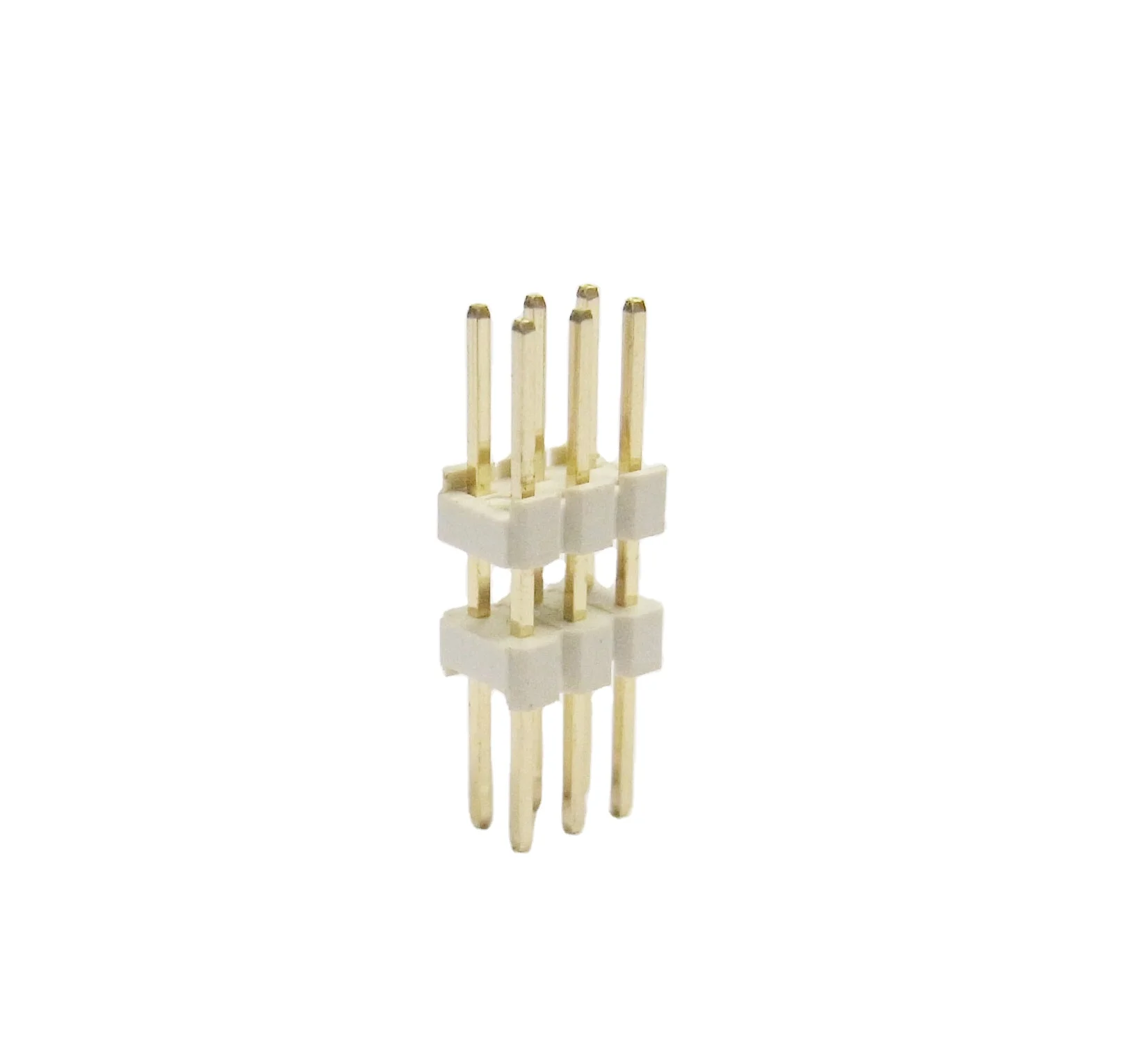 
2.54 LED connector white color gold plating high temperature double layer insulator 