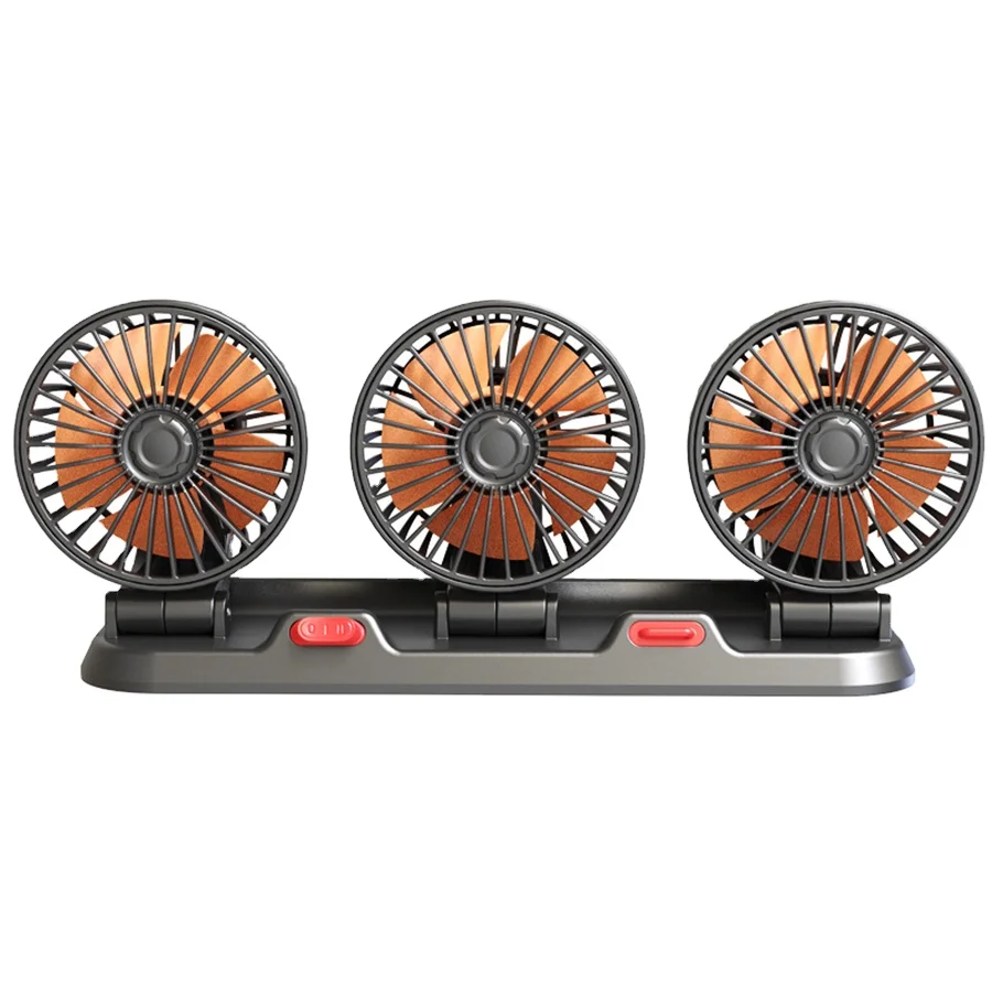 Super Powerful Three Heads Two Levels Rotatable Adjustable Auto Car SUV Truck Dashboard Mini Electronic Cooling Fan