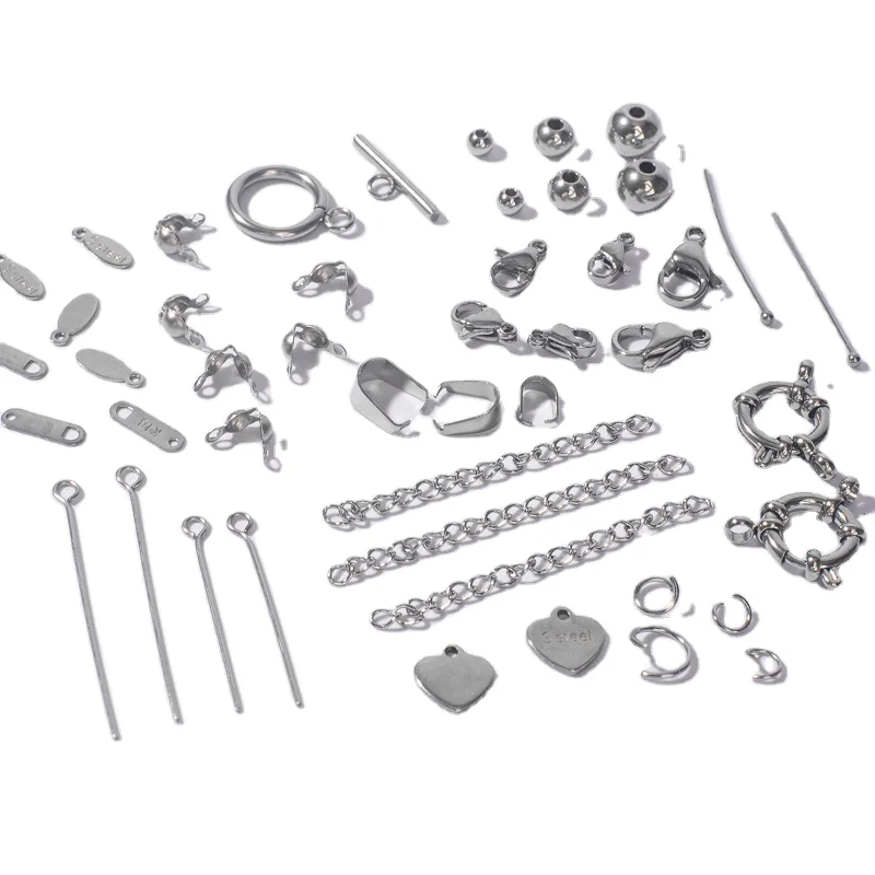 jewelry wholesale DIY hand work stainless steel diy accessory lobster clasp&split ring set make for bracelet