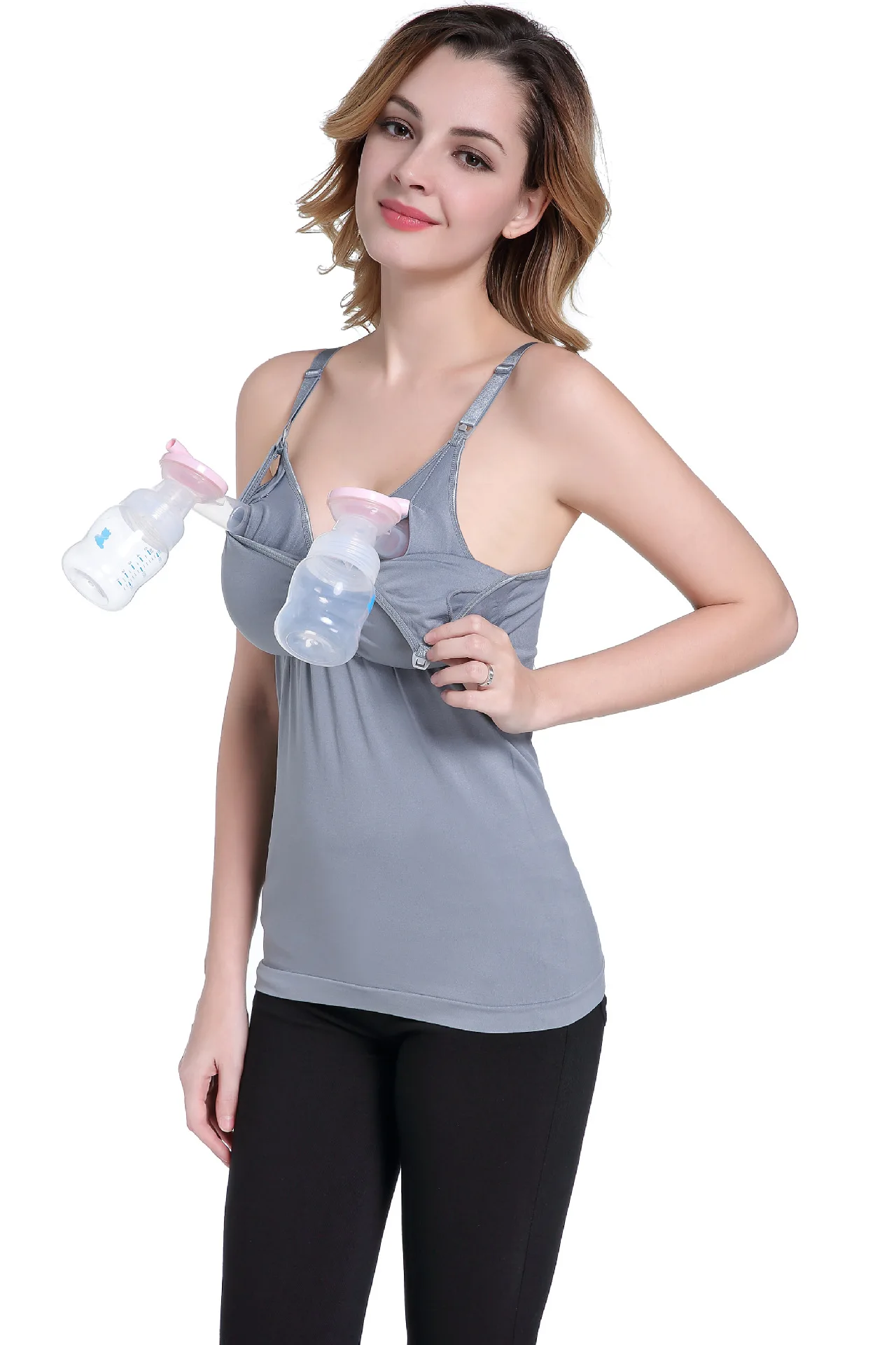 Hot Selling New 144h samples Comfortable stylish breast pumping bra breast pump hands free nursing bra breast pump bra photo