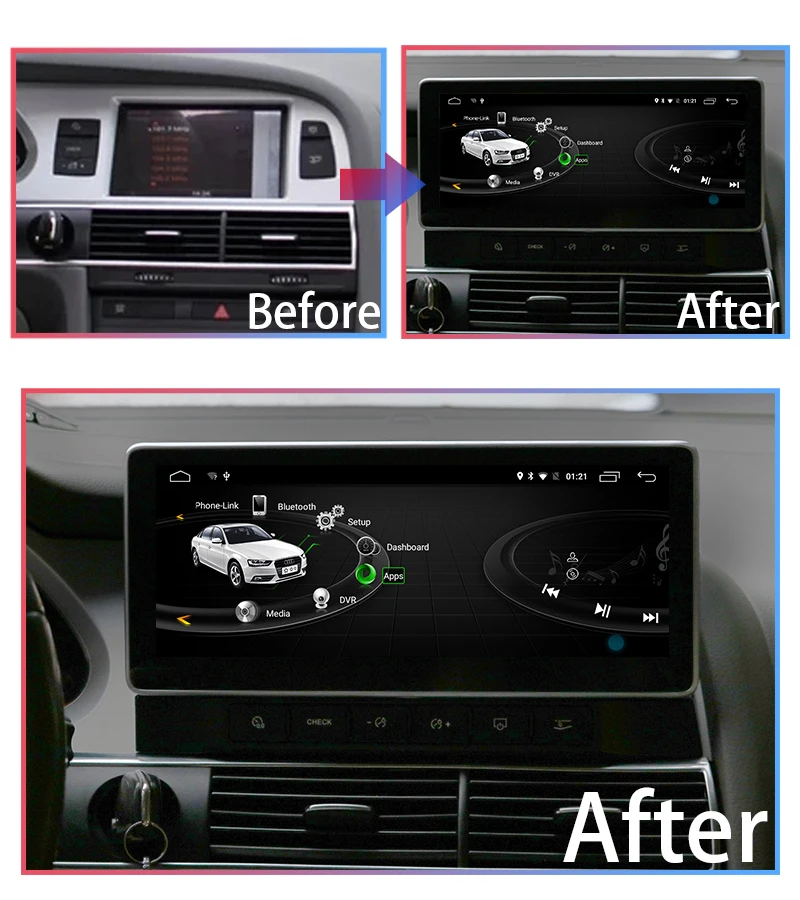 Мультимедийная система на Android для audi A6L 10 25-2005 2011 дюйма 4G LTE