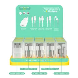 new products fast charging cable Usb Cable Set For iPhone mini tube display box for all type-c micro phone charger cable