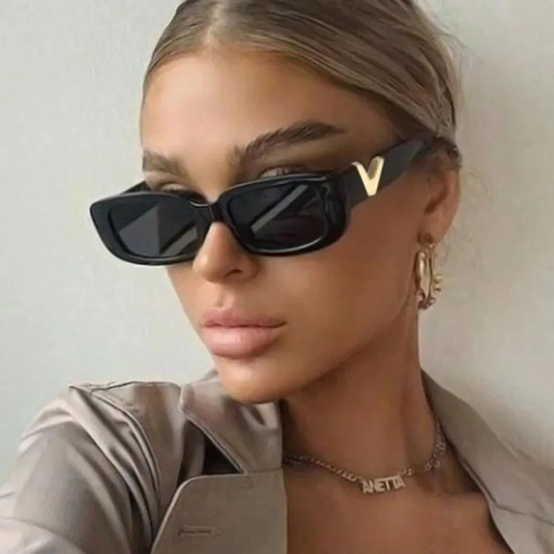 Модные трендовые маленькие солнцезащитные очки LBAshades женские металлические петли V-образные дужки карамельные цветные для мужчин оптовая продажа