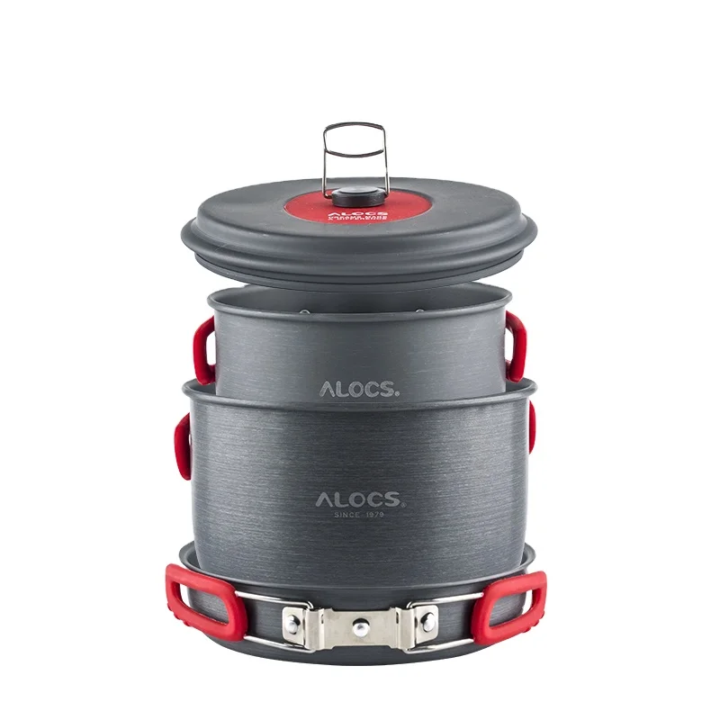Alocs CW-C30 bestseller amazon survival gear outdoor set of cooking pots camping hiking fishing
