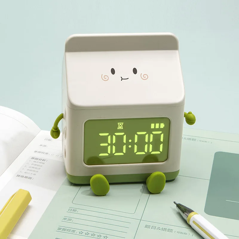 Kawaii Smart Control LED Alarm Clock for Kids USB-Powered ABS Material Sleep Training Device for Boys & Girls for Desktop Use