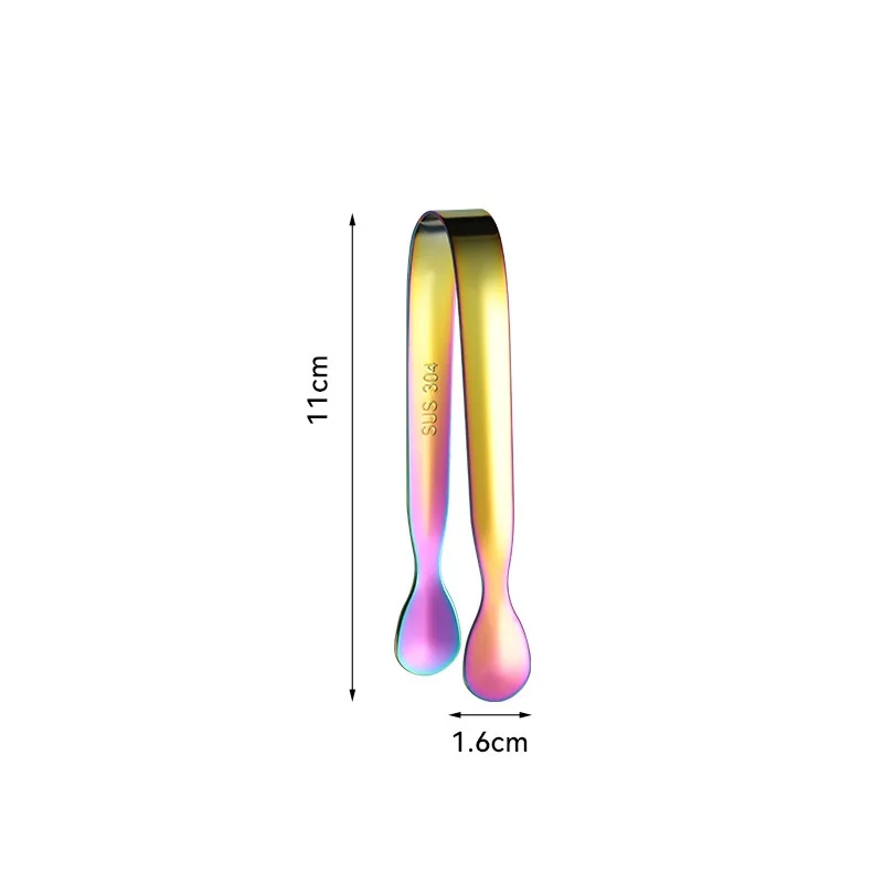 Custom Shaped Barware Burr Free Cube Ice Bucket Clamp 304 Stainless Steel Ice Clamp Eco-friendly Metal Thickened Ice Cubes