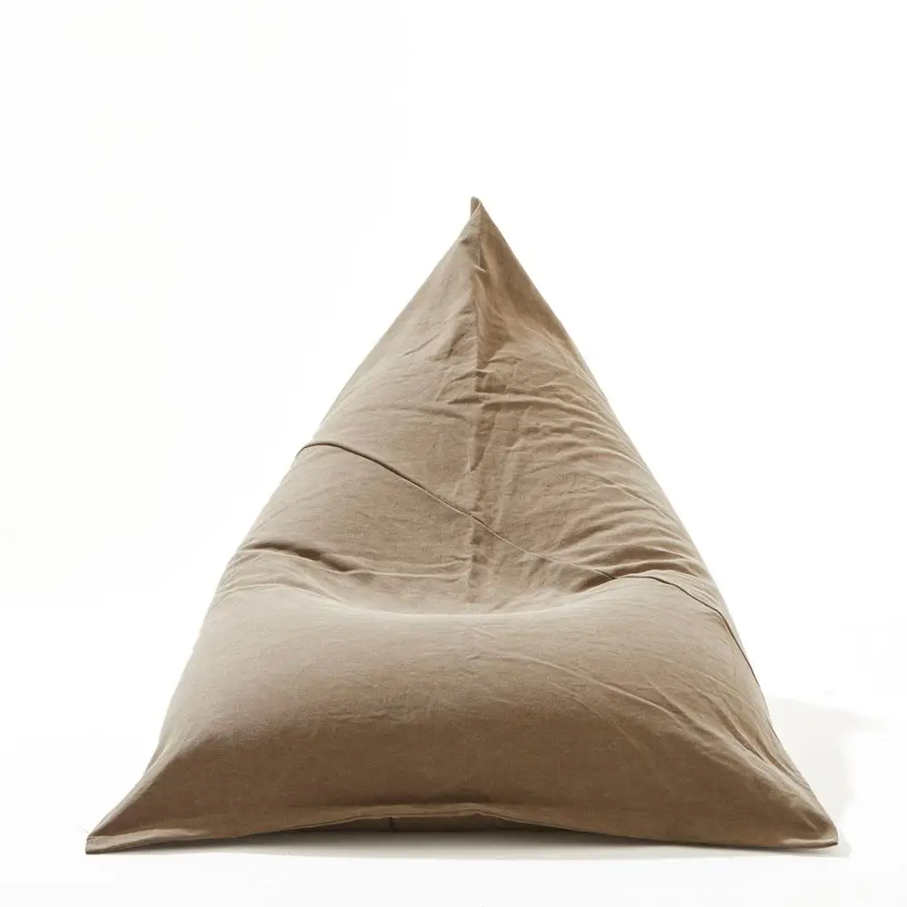 
nordic style simple durable brown foam bean bag lazy sofa adult bean bag chair 
