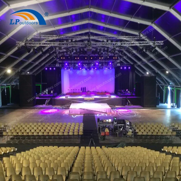 Guangzhou high quality aluminum polygon structure concert event tent for basketball sport court or party event