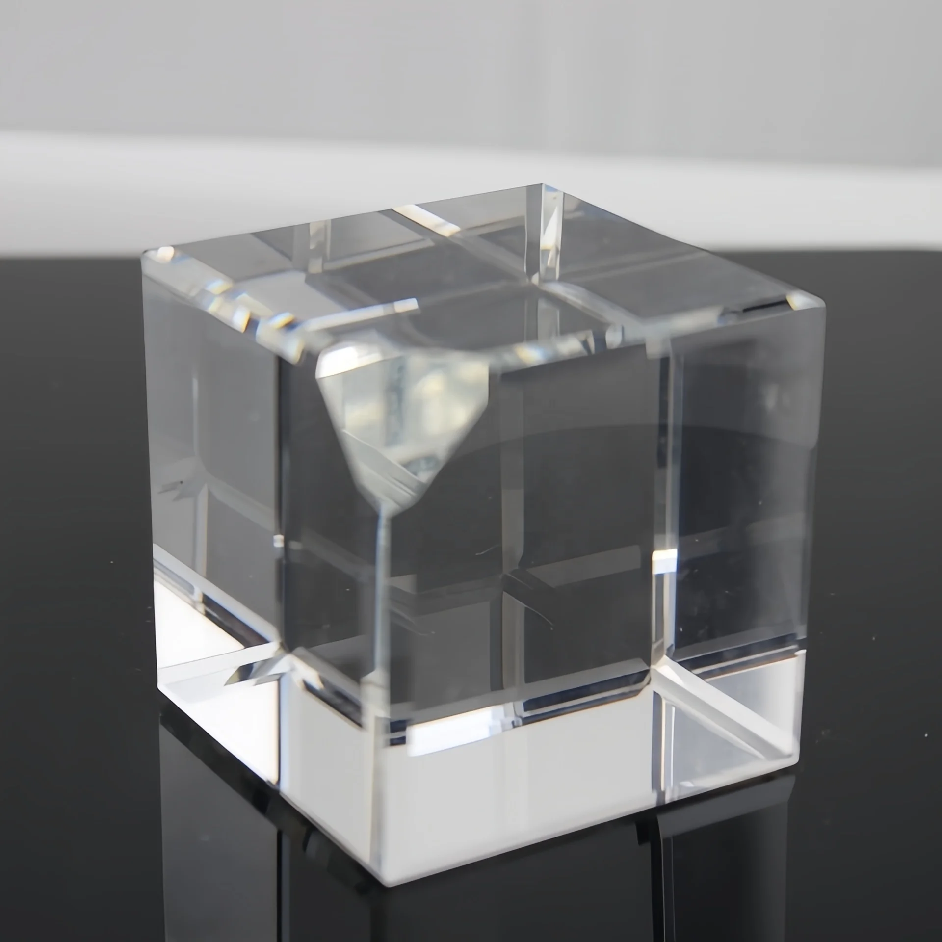 new products K9 glass cube/block gift 3d laser crystal with led light base