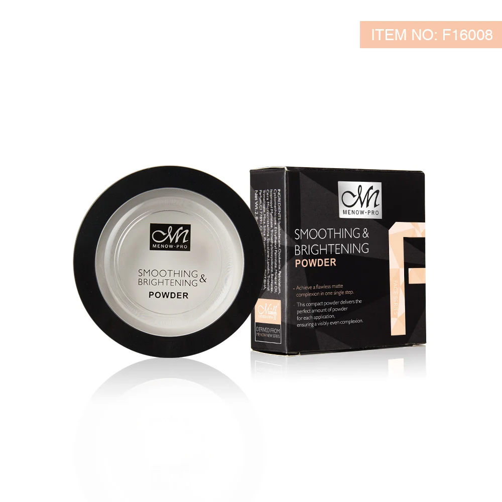 Menow F16008 Smoothing Brightening White Powder Chemical Female Matte Pressed Powder Foundation Face Express Whitening 12000pcs