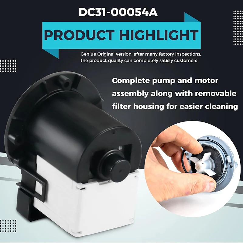 Wholesale Original DC31-00054a Washer Drain Pump Motor fit for Sam-sung Washing Machine replaces DC31-00016A 1534541
