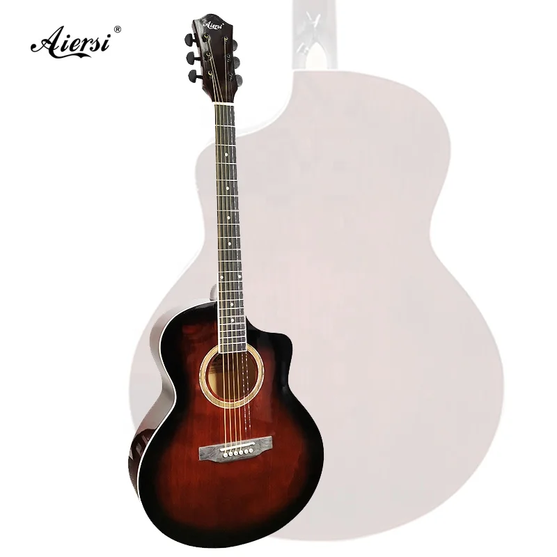 Aiersi Brand Different Colour Hot Sale Good Quality Acoustic Guitar for