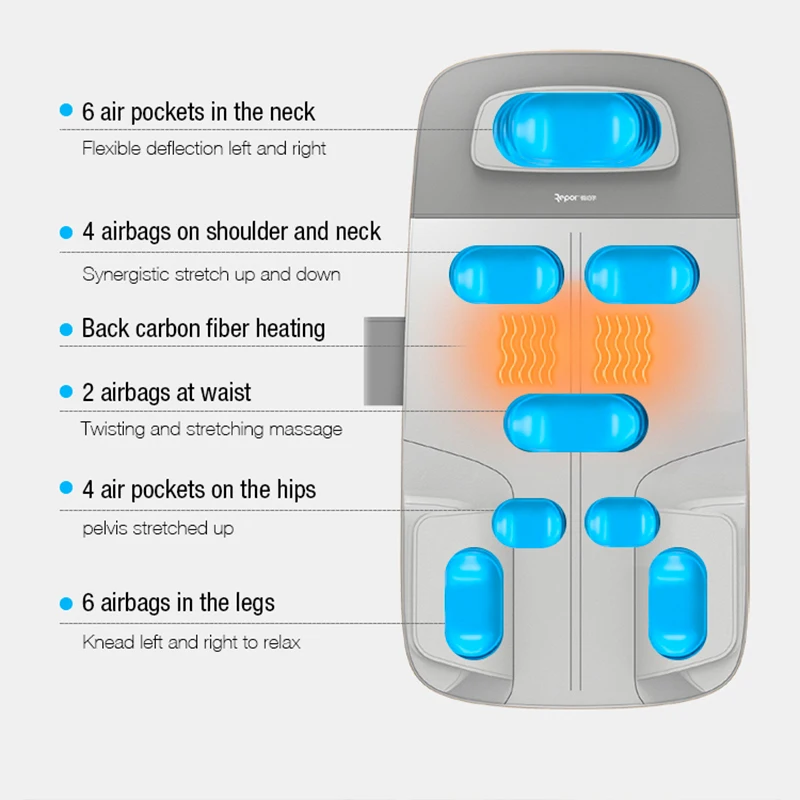 DARIUS Full Body Electric Massage Mattress with Heating & Vibration - Foldable Shiatsu Mat for Relaxing Whole Body Massage