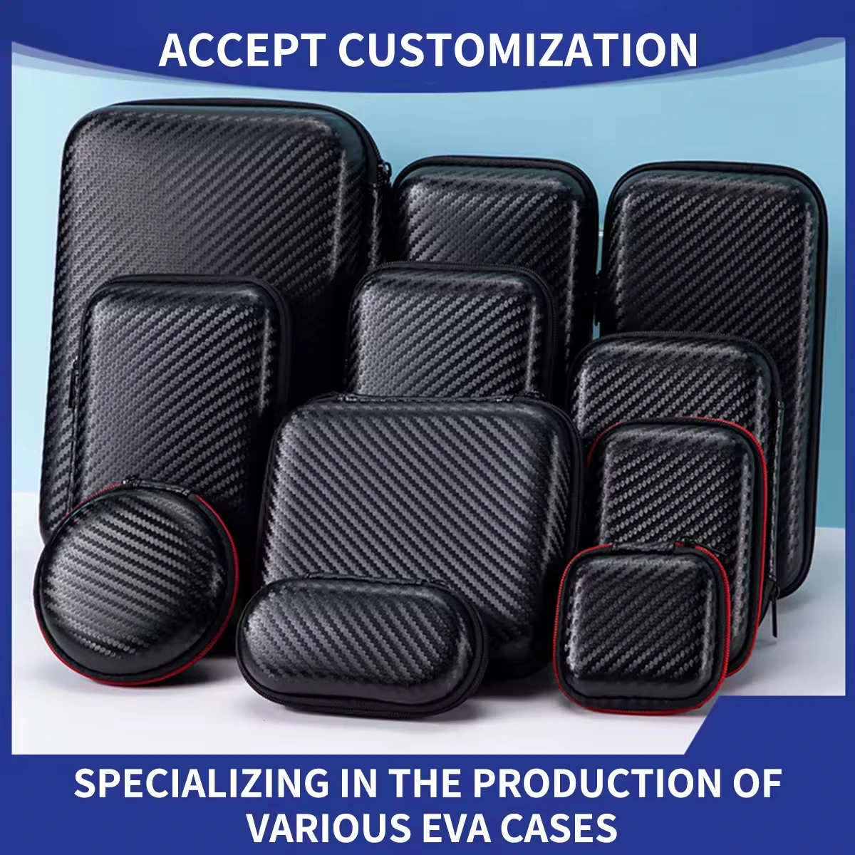 wholesale square 
small 
smell proof Waterproof 
hard 
 In stock cheap custom
 EVA foam 
round external hard drive eva case