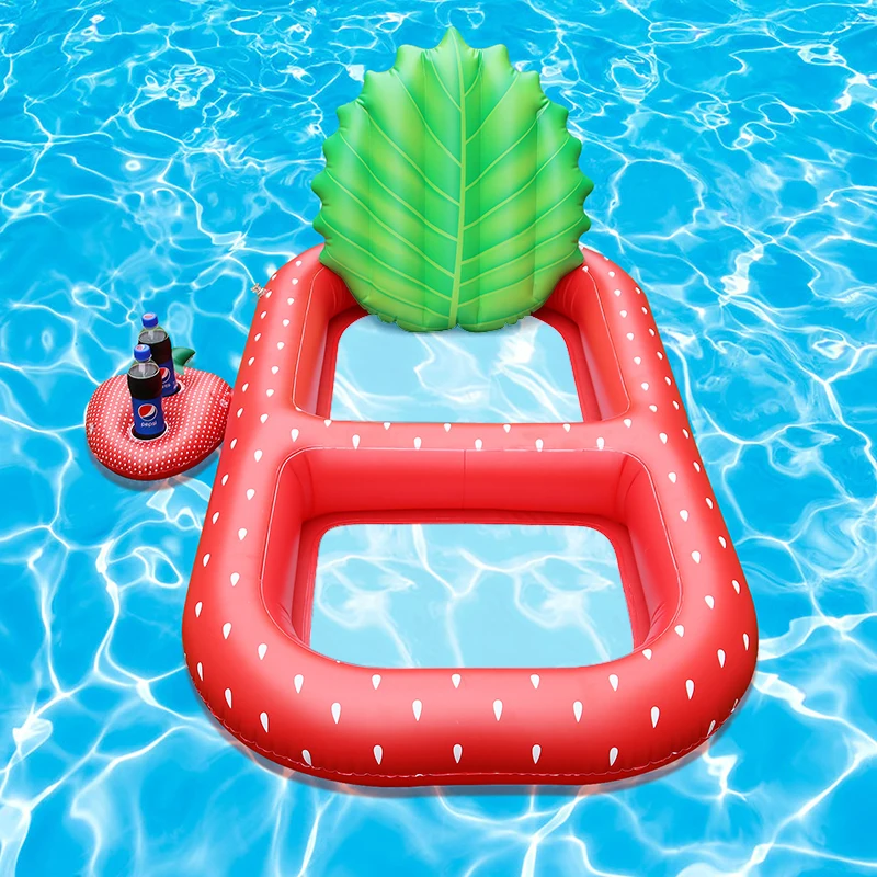 Hot Selling Water Inflatable Back Recliner New Style Inflatable Strawberry Pool Float