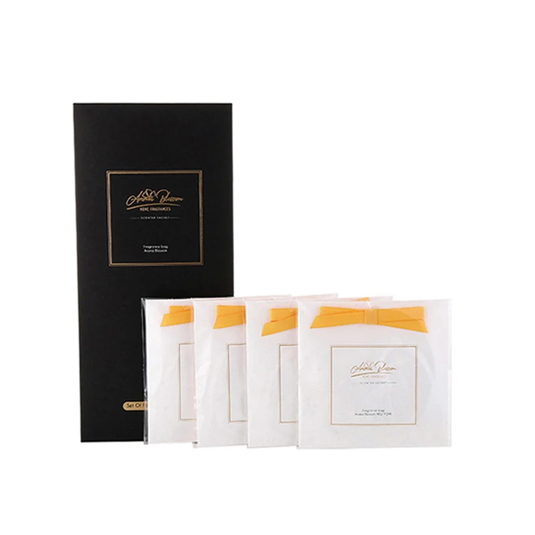 Factory Price Vermiculite Stone Fragrance Envelop Sachet Aroma Long Lasting Paper Sachet With Hanging Hook