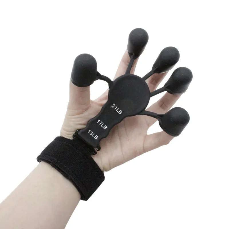 New Adjustable Silicone Finger Exerciser Five Finger Strength Trainer Finger Rehabilitation Device