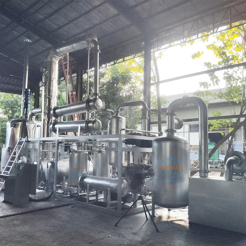recycling black motor oil machine vacuum distillation for waste lube oil
