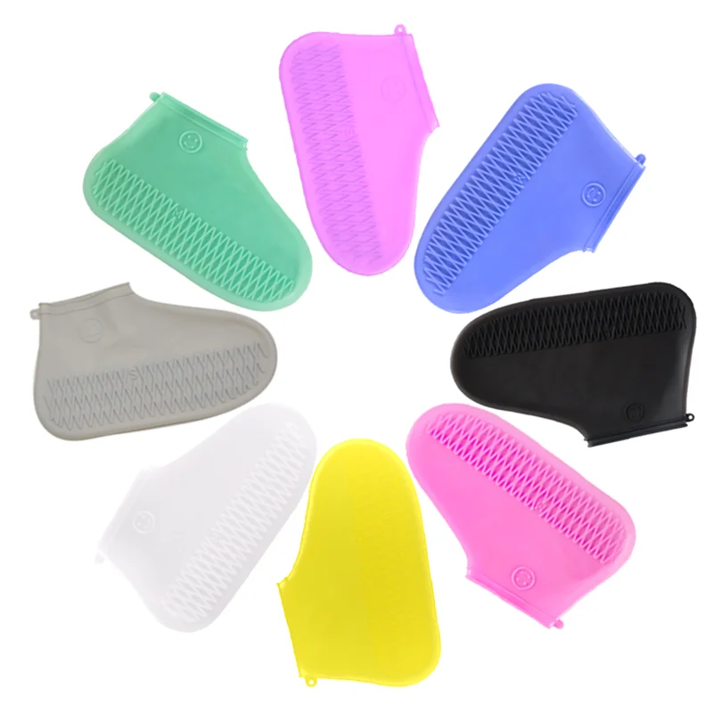 Прозрачный выше щиколотки сапожки против дождя и снега, носки-башмачки, антипригарным на открытом воздухе С нескользящими резиновыми подошвами и защита от дождя Водонепроницаемый силиконовые галоши