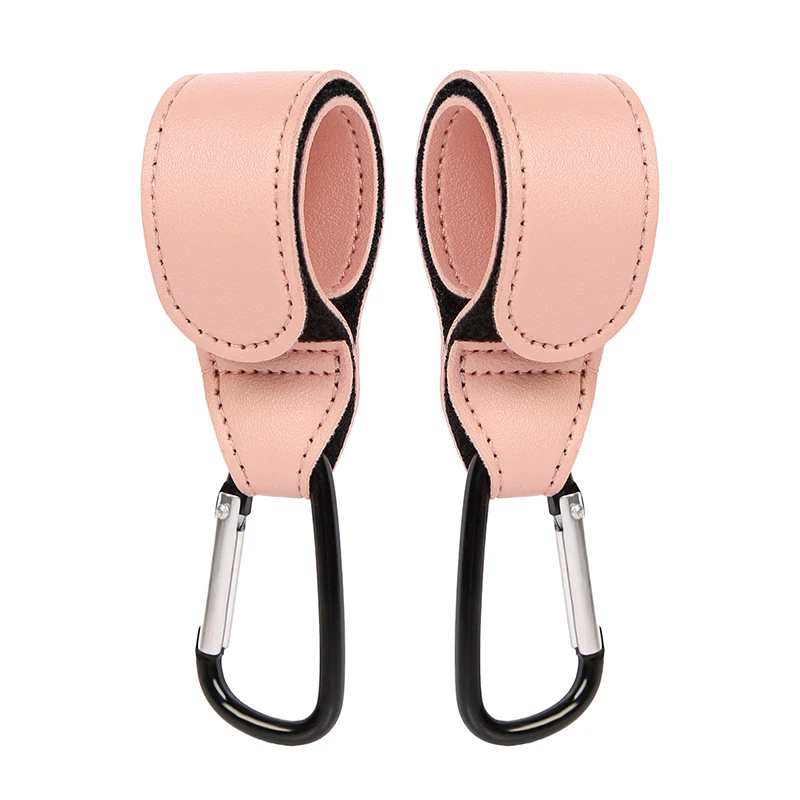Multipurpose PU Leather Custom Baby Stroller Hook Hanger Bag Rotatable Baby Car Carriage Hook Hanger Portable Hanging Pram Hooks