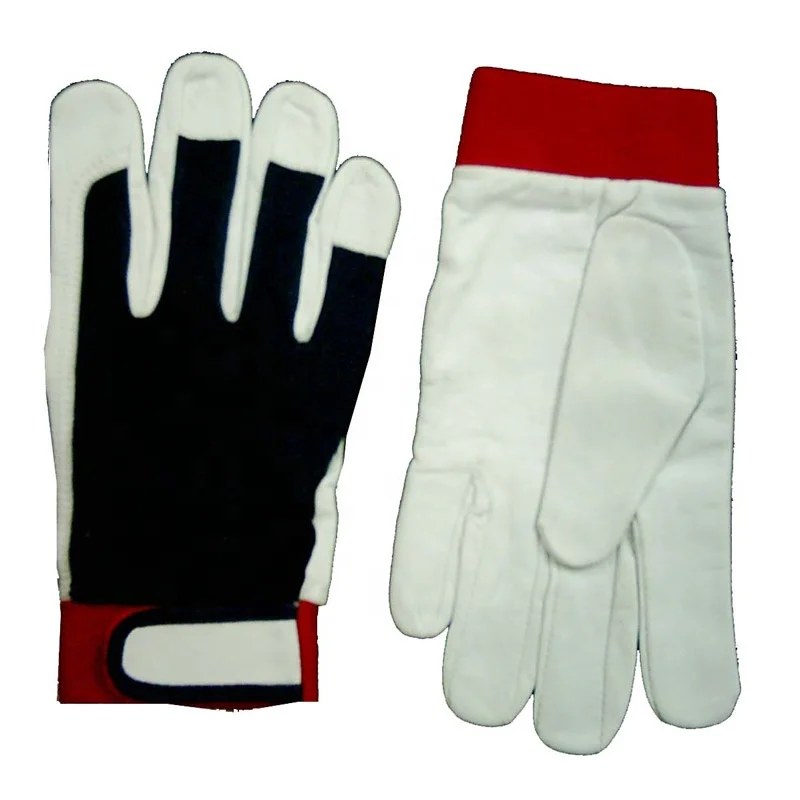 High Quality Hi-Viz Safety Gloves Anti-Cut and Anti-Slip Leather Working Gloves for Hand Protection