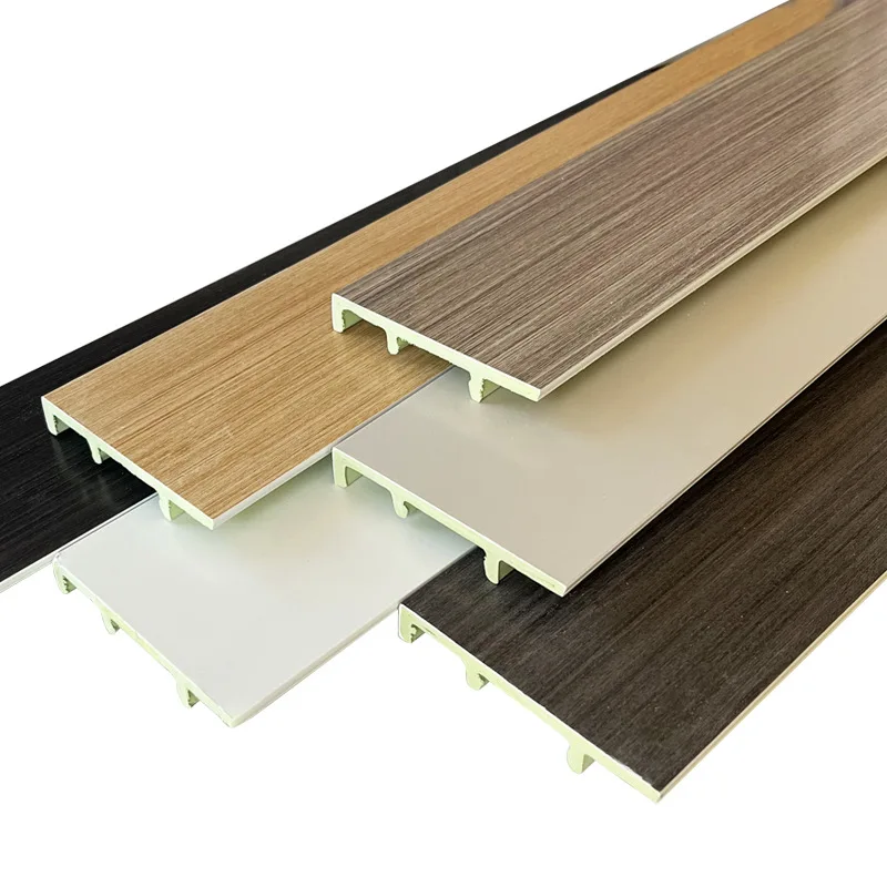 Customized Factory Price Customized Wood pvc Surface Interior Color Skirting Board Baseboard Mouldings