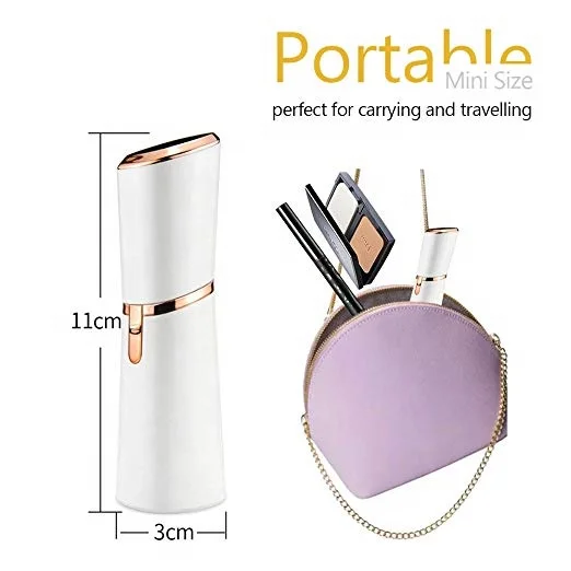 Painless Battery Mini Epilator Electric Depiladora Women Lady Portable Hair Removal