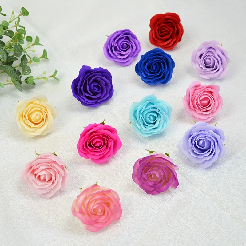 Wholesale high quality artificial soap 5 layers of rose flower heads for decorative gifts and decoration