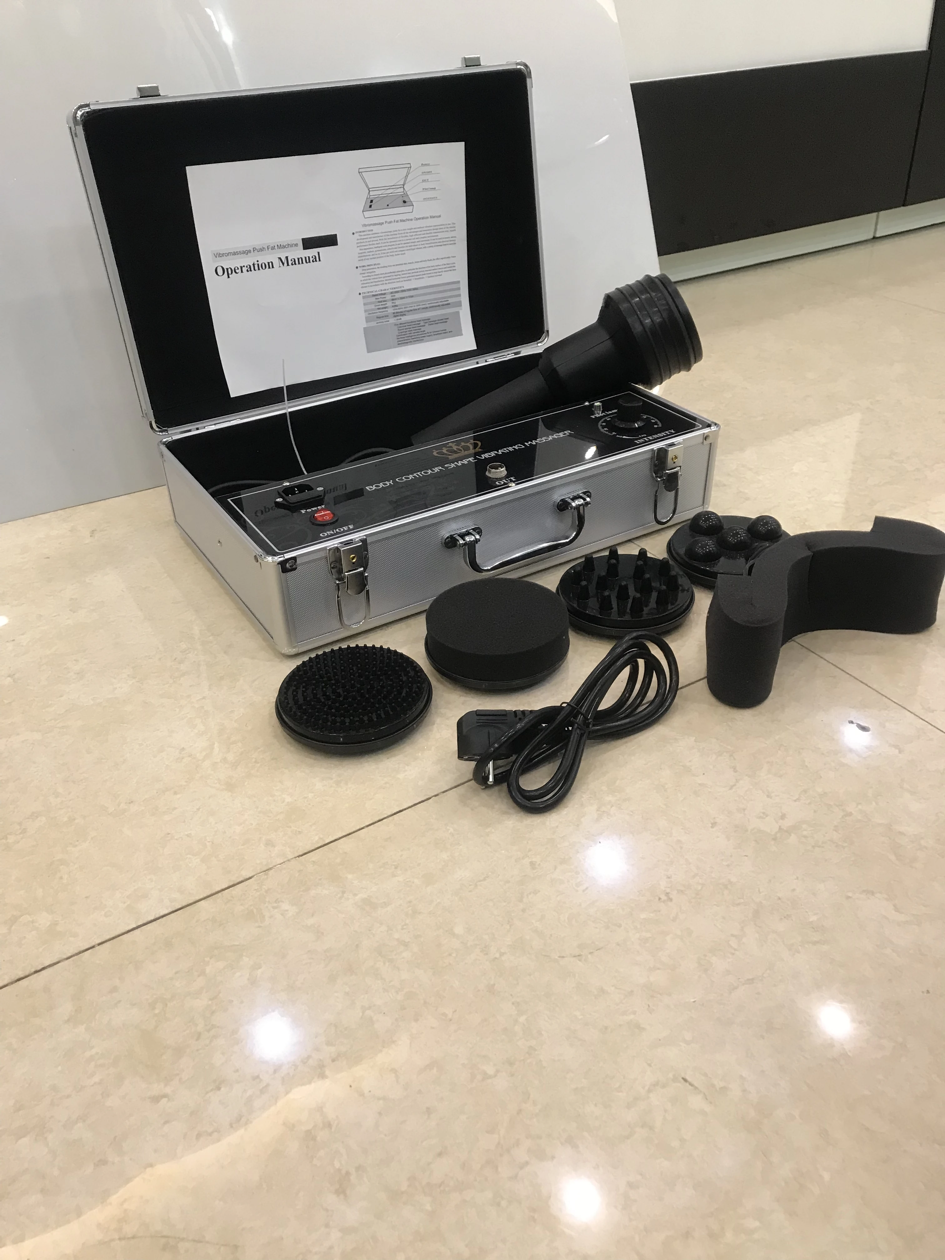 Interchangeable shock wave Relaxation G5 Fat Burning Beauty Salon Equipment 5 Massage Heads Body slimming Machine