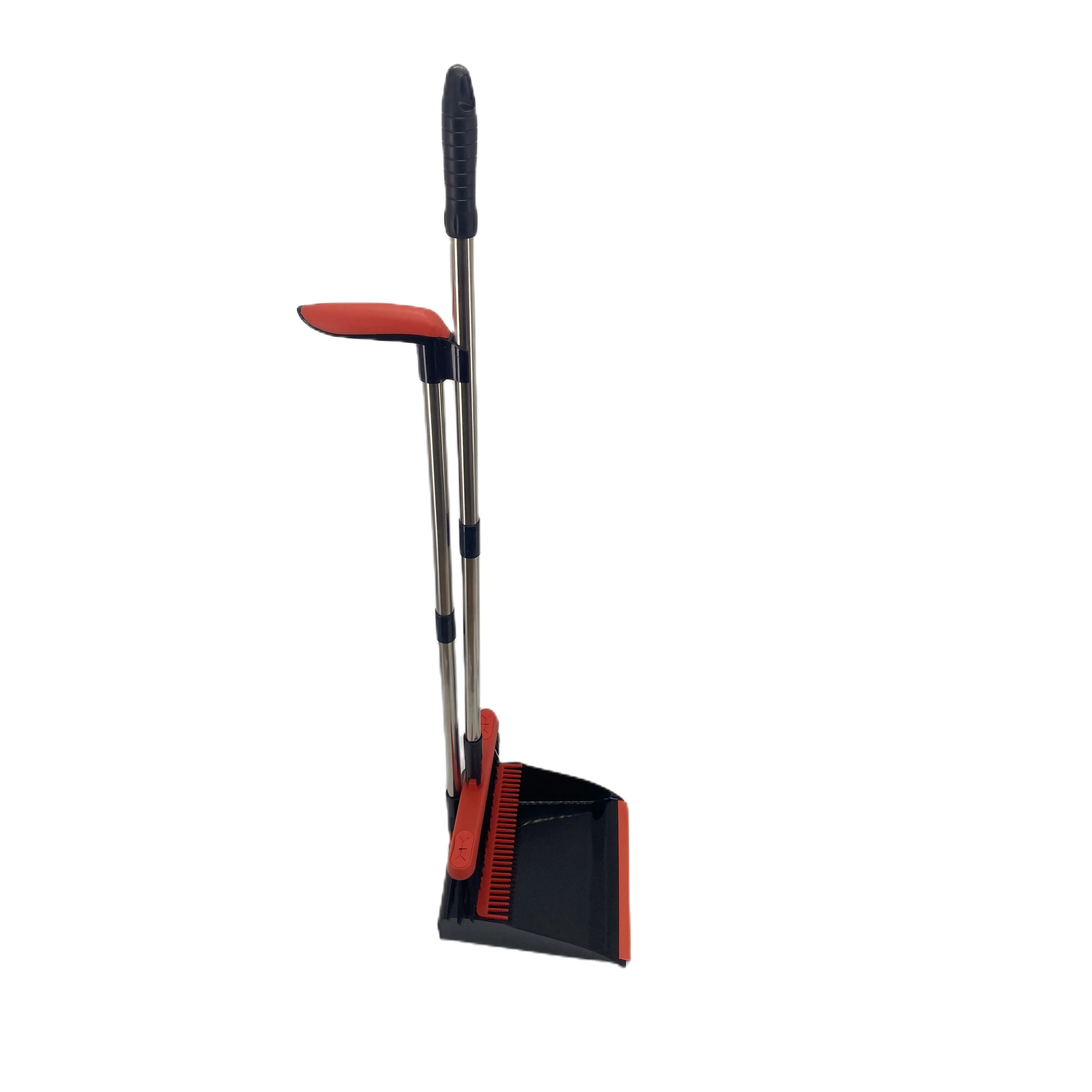 Manufacturer Durable Material 3 In 1 Sweeping Tooth Metal Plastic Broom and Dustpan Set