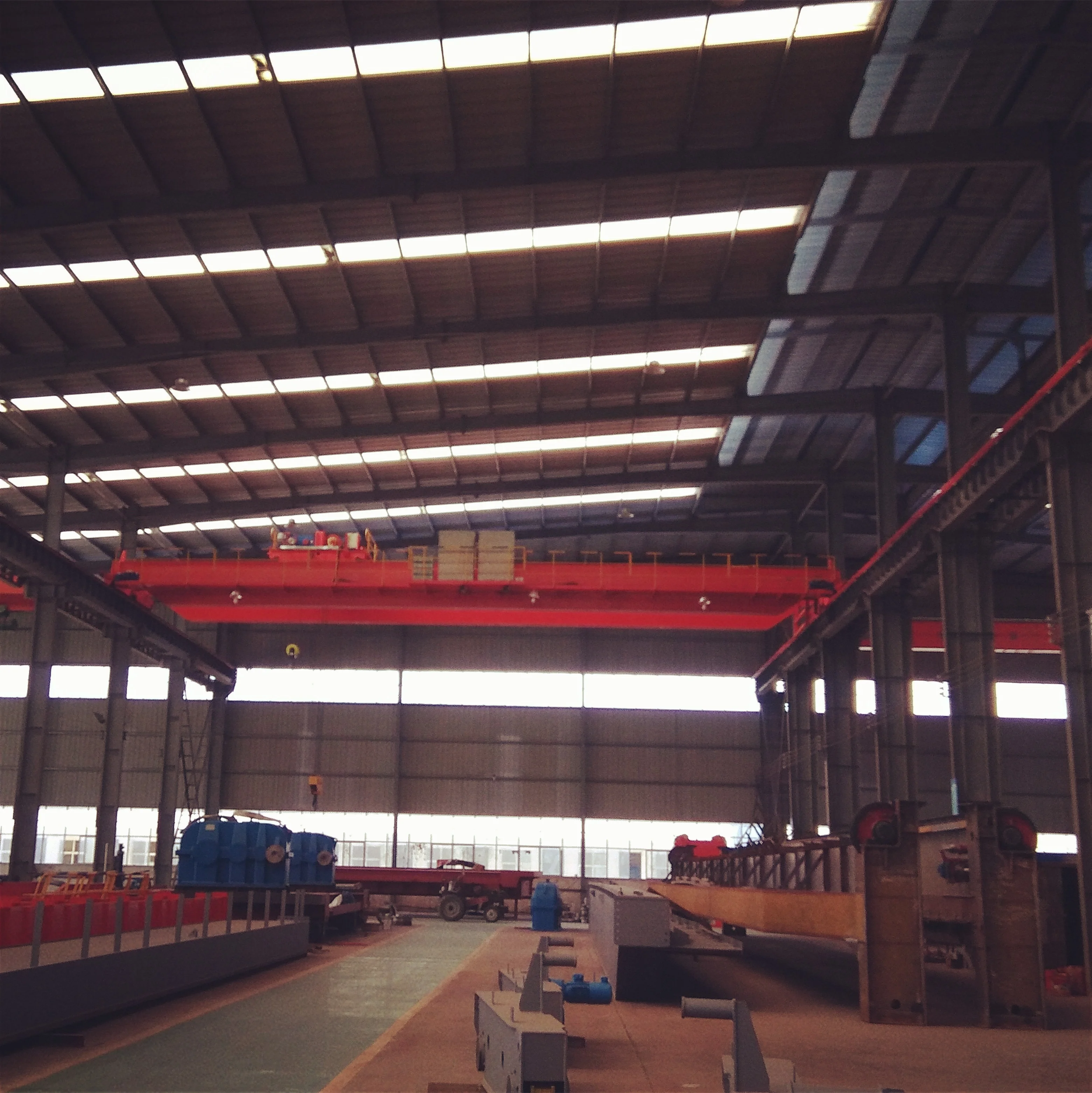 Best Quality Factory Direct Sale QD Heavy Duty 50 60 70 100 ton Double Beam Overhead Travelling Crane Trolley Winch Lifting