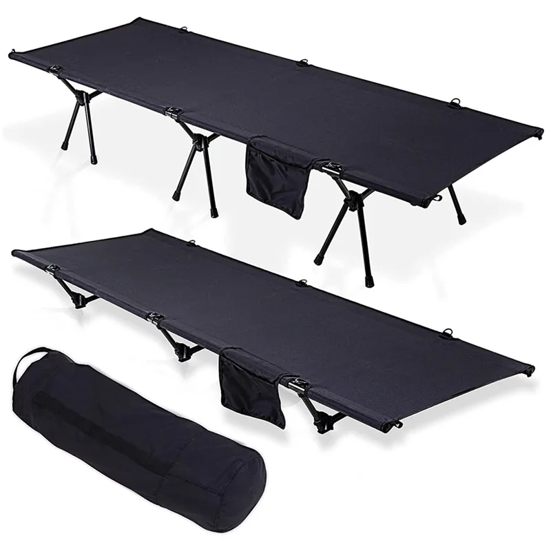 Manufacture Foldable Cot Folding Bed Outdoor Aluminum Camping Bed for Vacation Modern Aluminum Alloy Mobile Kitchen for Camping