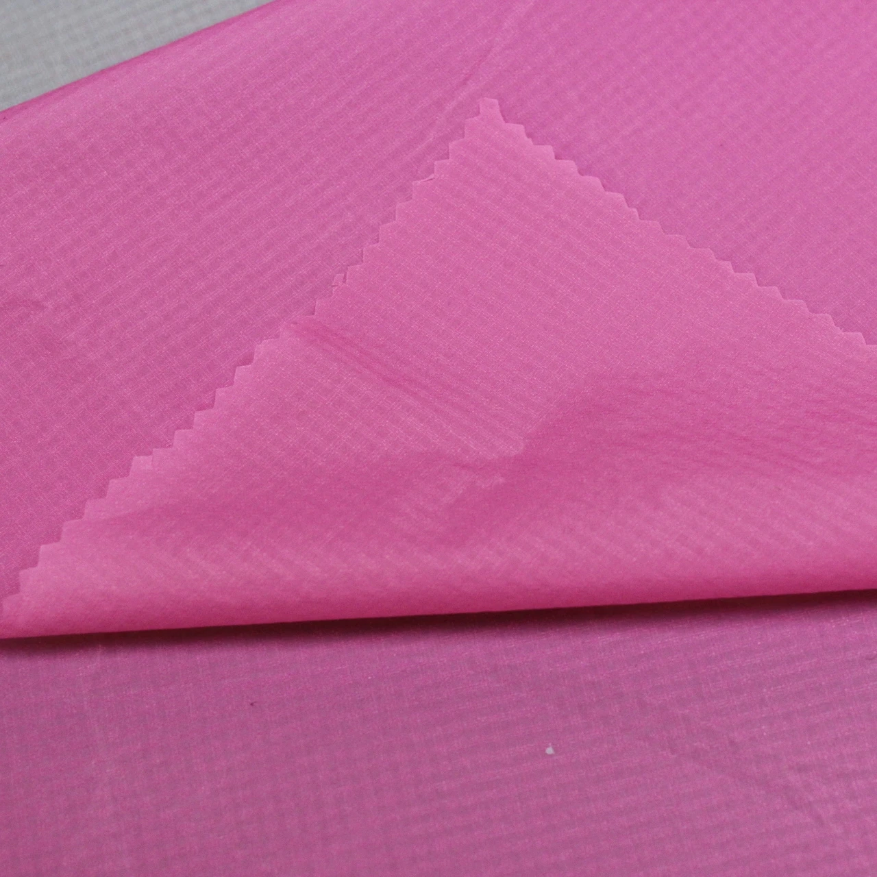 gray silicon coating water-resistant  3 line thin nylon ripstop fabric