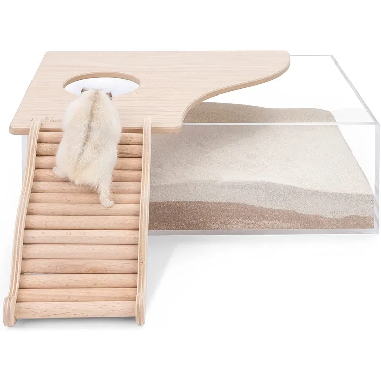 Wooden Ladder Bridge Hamster Rock Climbing Toy for Hamsters and Small Animals